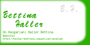 bettina haller business card